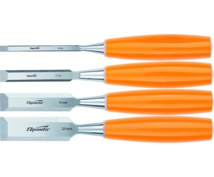 Набор стамесок плоских 4 штуки 6-12-18-24 мм SPARTA 24412 купить в Перми