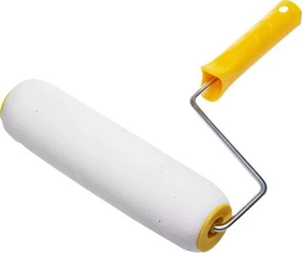 Валик &quot;СТРУКТУРНЫЙ ПОРОЛОН В ГОРОШЕК&quot; малярный в сборе, бюгель 6мм, 80x240мм, STAYER Profi 0367-24 купить в Перми