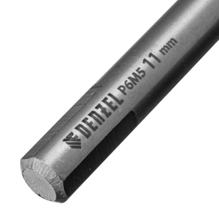 Сверло спиральное по металлу Denzel, 11 х 195 мм, Р6М5, Golden Tip, удлиненное 718264 купить в Перми