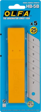 Лезвие OLFA сегментированное, 25х126х0,7мм, 5шт OL-HB-5B купить в Перми