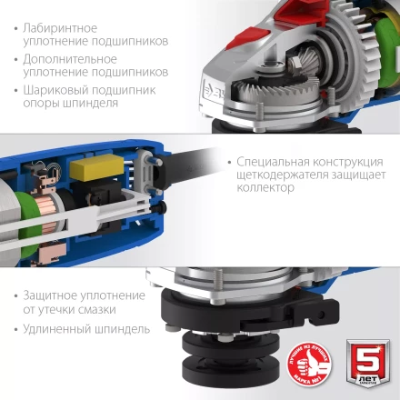 Машина углошлифовальная компактная УШМ-П115-750 серия ПРОФЕССИОНАЛ купить в Перми