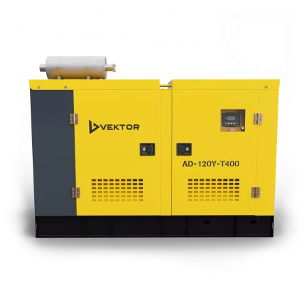 Дизельный генератор Vektor AD-120Y-T400 в шумозащитном кожухе с АВР купить в Перми