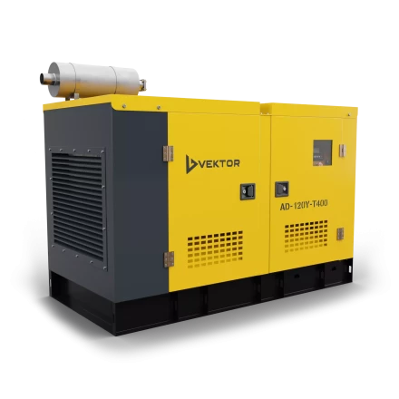 Дизельный генератор Vektor AD-120Y-T400 в шумозащитном кожухе с АВР купить в Перми