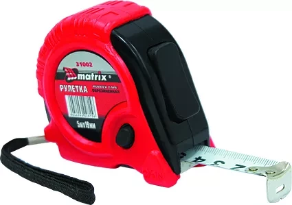 Рулетка Rubber 3 м х 16 мм обрезиненный корпус  MATRIX 31003 купить в Перми