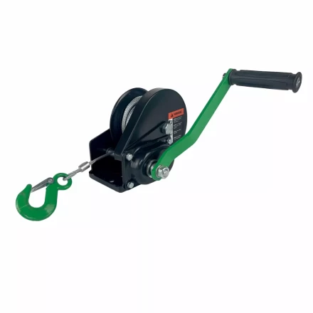 Лебедка ручная барабанная с тормозом HITCH HWB 800 800 кг канат 10 м (SZ073182) купить в Перми