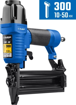 ЗУБР Т300-50 пневматический нейлер для гвоздей 18Ga, тип 300 (10-50 мм), Профессионал (31933) купить в Перми