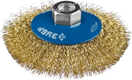 ЗУБР &quot;ПРОФЕССИОНАЛ&quot;. Щетка коническая для УШМ, витая латунированная стальная проволока 0,3мм, 115ммхМ14 35267-115_z02 купить в Перми