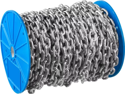 Цепь ЗУБР &quot;ПРОФЕССИОНАЛ&quot; короткозвенная, DIN 766, оцинкованная сталь, d=6мм, L=30м 4-304050-06 купить в Перми