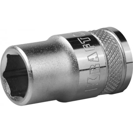 Торцовая головка KRAFTOOL &quot;INDUSTRIE QUALITAT&quot;, Cr-V, FLANK, хромосатинированная, 1/2&quot;, 12 мм 27805-12_z01 купить в Перми