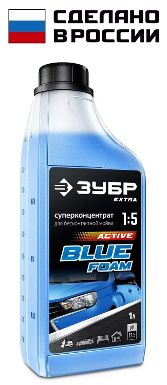 ЗУБР 1 л, концентрированный шампунь для минимоек универсальный, EXTRA (70651-1) купить в Перми