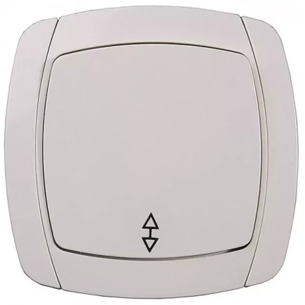 Выключатель СВЕТОЗАР &quot;CITY LIGHT&quot; проходной одноклавишный в сборе, бежевый, 10А/~250В SV-54237-B купить в Перми