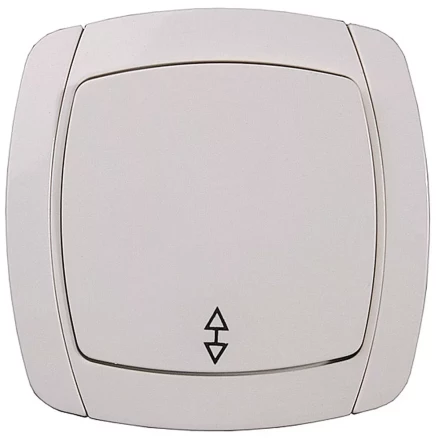 Выключатель СВЕТОЗАР &quot;CITY LIGHT&quot; проходной одноклавишный в сборе, бежевый, 10А/~250В SV-54237-B купить в Перми