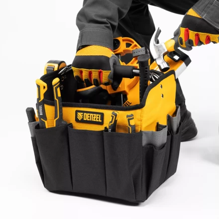 Переноска для инструмента, 260х240х300 мм, 22 кармана, наплечный ремень// Denzel 90294 купить в Перми
