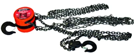Таль цепная 1 т h  подъема 2.5 м расстояние между крюками 300 мм  MATRIX 519335 купить в Перми