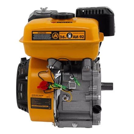 Двигатель бензиновый Denzel RX-17S, 7 л.с., 212 см3, горизонтальный вал шлиц 25 мм 95102 купить в Перми