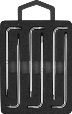 Комплект угловых ключей TORX с центрированным штифтом Т4-Т9  6предметов S2  H09MT06S Jonnesway 47101 купить в Перми