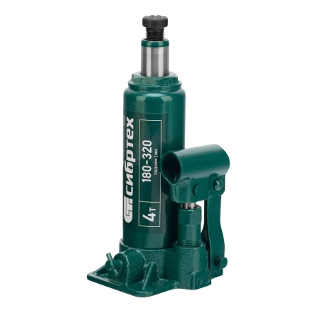 Домкрат гидравлический бутылочный Сибртех 50802, 4 т, 180-320 мм купить в Перми