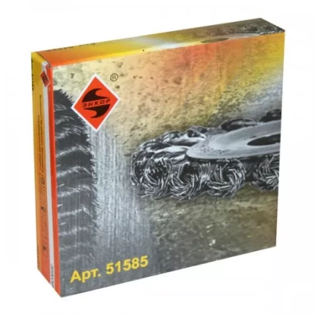 Щетка для УШМ Ф22,2/150 мм дисковая сталь витая Энкор 51585 купить в Перми