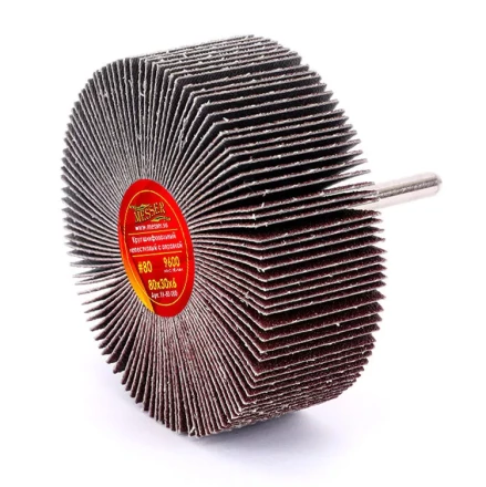 Круг MESSER шлифовальный лепестковый с оправкой (на шпильке) 80х30х6  #80 купить в Перми