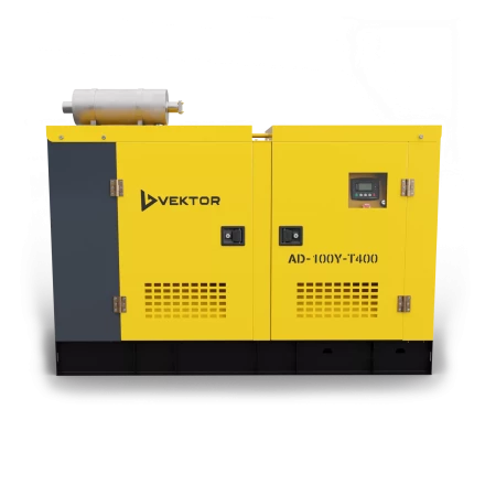 Дизельный генератор Vektor AD-100Y-T400 в шумозащитном кожухе с АВР купить в Перми