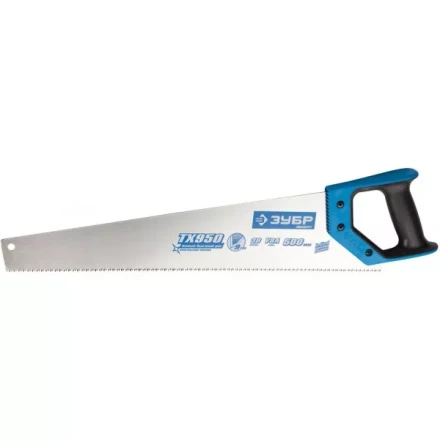Ножовка по дереву (пила) ЗУБР ЛЕВША-9 400 мм, 9 TPI, мелкий 3D зуб, точный рез вдоль и поперек волокон всех видов материалов, 2K рукоятка 15233-40 купить в Перми