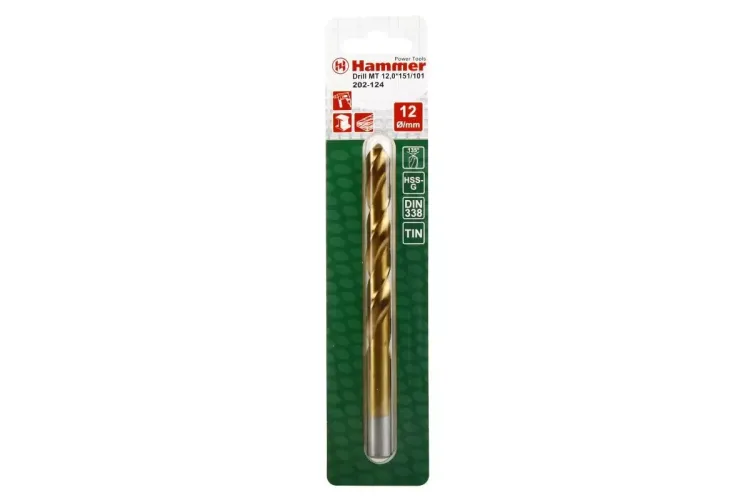Сверло по металлу HAMMER Ф12х151мм (DR MT 12,0мм*151/101мм) купить в Перми