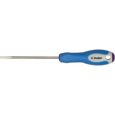 Отвертка ЗУБР, Cr-V сталь, трехкомпонентная рукоятка, цветовая индикация типа шлица, SL, 3,0x75мм 25251-3.0-075 купить в Перми