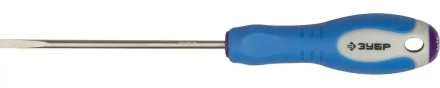 Отвертка ЗУБР, Cr-V сталь, трехкомпонентная рукоятка, цветовая индикация типа шлица, SL, 3,0x75мм 25251-3.0-075 купить в Перми
