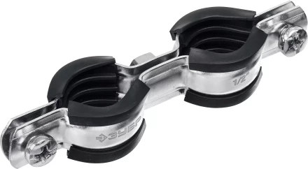 ЗУБР 1/2, цинк, 8 шт, двойной трубный хомут (37890-20-24) купить в Перми