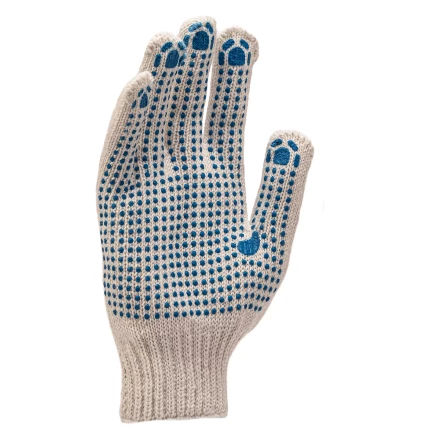 Перчатки трикотажные, с 2хПВХ точкой, 7 класс// Россия 67824 купить в Перми