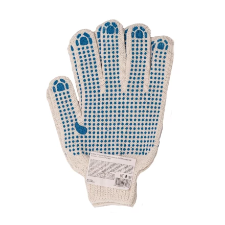 Перчатки трикотажные, с 2хПВХ точкой, 7 класс// Россия 67824 купить в Перми