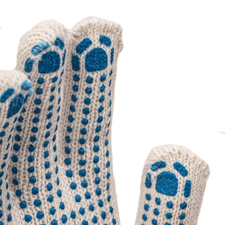 Перчатки трикотажные, с 2хПВХ точкой, 7 класс// Россия 67824 купить в Перми