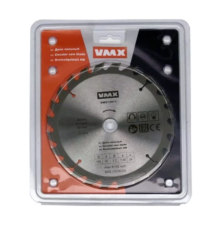 Диск пильный ф165х20 z24 дерево VMX 512411 купить в Перми