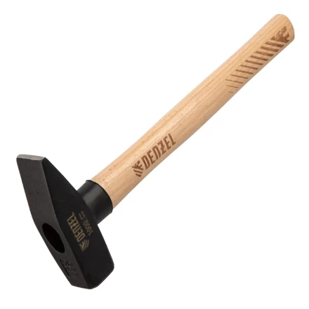 Молоток слесарный, 1000 г Denzel, кованый квадратный боек, буковая рукоятка 10437 купить в Перми