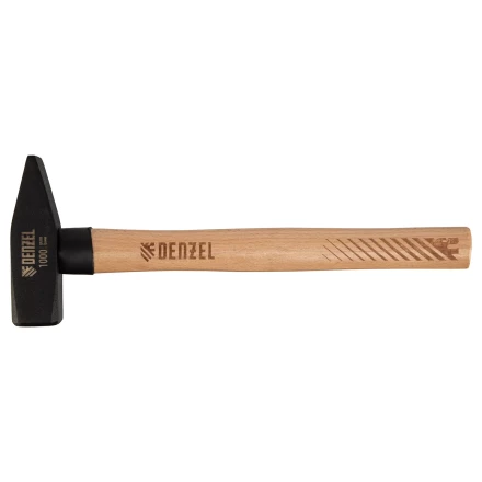 Молоток слесарный, 1000 г Denzel, кованый квадратный боек, буковая рукоятка 10437 купить в Перми