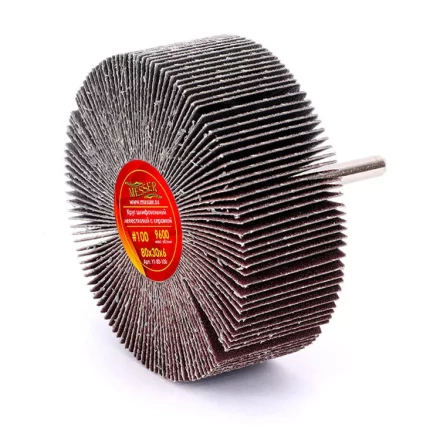 Круг MESSER шлифовальный лепестковый с оправкой (на шпильке) 80х30х6  #100 купить в Перми