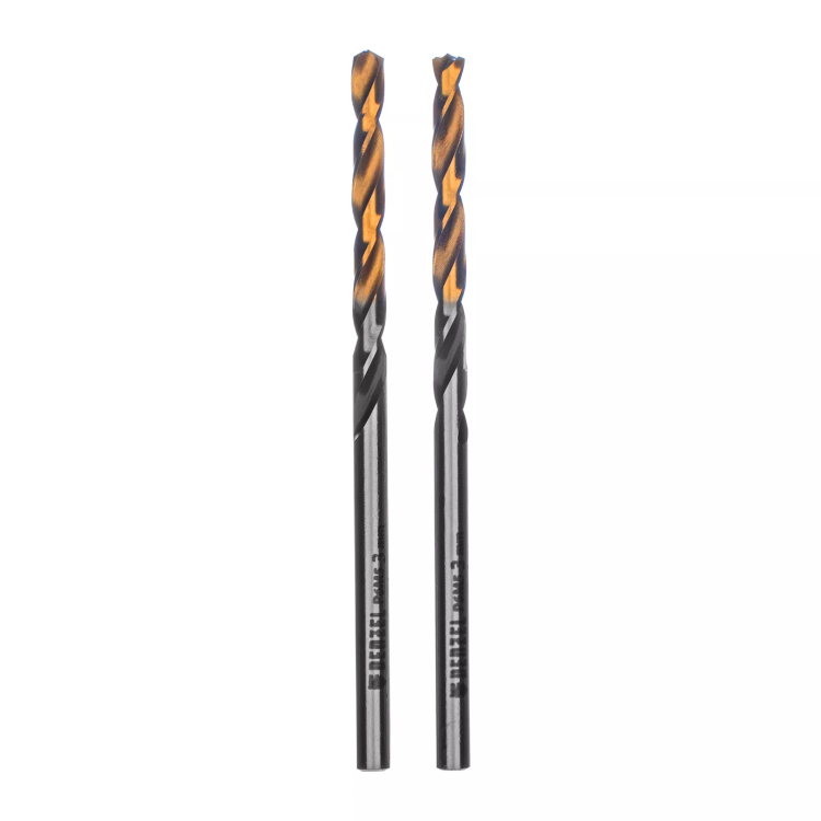 Сверло спиральное по металлу Denzel 3 x 61мм, Р6М5, Golden Tip, многогранная заточка, 2шт., 718268 купить в Перми