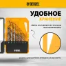 Набор сверл по металлу Denzel 723001, 1-10 мм, Р6М5-TiN, Golden Tip, 10 шт купить в Перми