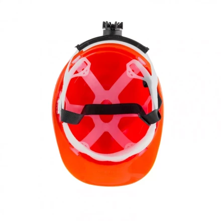 Каска защитная с храповым механизмом Европласт оранжевая Россия Сибртех 89108 купить в Перми