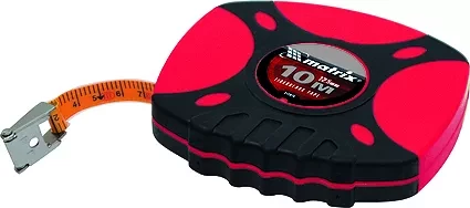 Рулетка геодезическая 30 м х 12,5 мм MATRIX лента ПВХ в закрытом двухкомпонентном корпусе 312195 купить в Перми