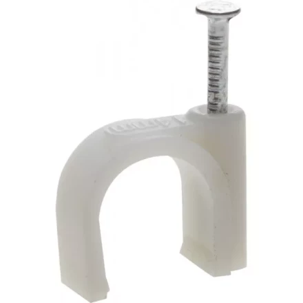 ЗУБР &quot;МАСТЕР&quot;. Скоба-держатель для круглого кабеля, с оцинкованным гвоздем, 14 мм, 30 шт 45111-14 купить в Перми