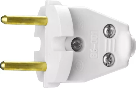 Вилка СИБИН электрическая, разборная, 6А/220В, белая 55152-W купить в Перми