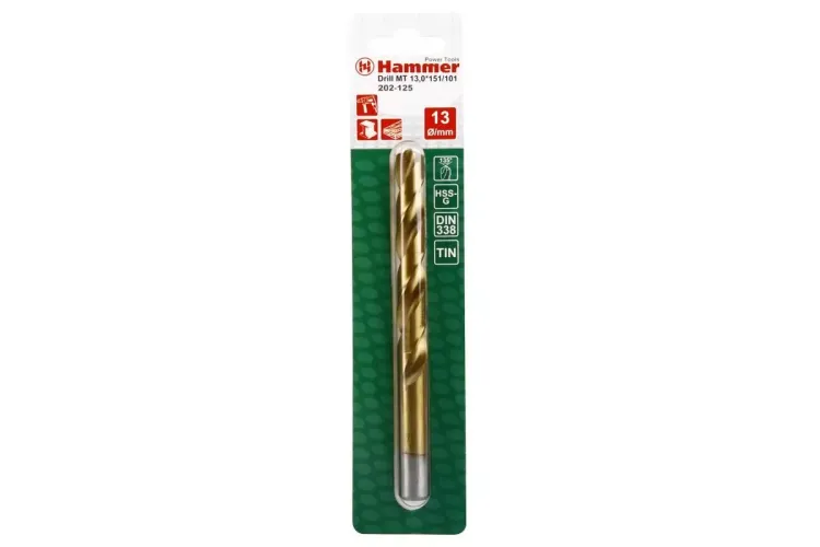 Сверло по металлу HAMMER Ф13х151мм (DR MT 13,0мм*151/101мм) купить в Перми