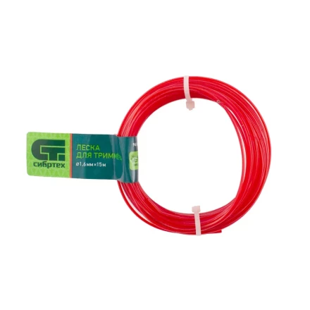 Леска для триммера звезда, 1.6 мм х 15 м, Россия Сибртех 961695 купить в Перми