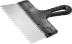 Шпатель ЗУБР &quot;СТАНДАРТ&quot; фасадный, стальное полотно, 250мм, зуб 6х6 10053-25 купить в Перми