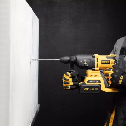 Бур по бетону Denzel, 8 x 210 мм, двойная спираль, три пылеотводящие кромки, 705013 купить в Перми