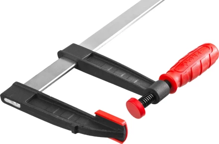 Струбцина ЗУБР &quot;МАСТЕР&quot;, тип &quot;F&quot;, пластмассовая ручка, стальная закаленная рейка, 120х1000мм 32150-120-1000 купить в Перми