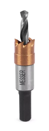 HSS-TiN коронка MESSER 12мм с центр. сверлом без пружины для  лист. материала до 2 мм ц/х купить в Перми