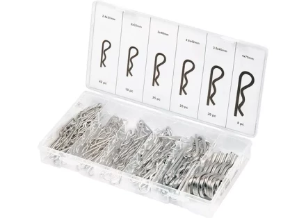 Набор шплинтов, S головки, с фиксацией, 150 предм. СИБРТЕХ 47605 купить в Перми