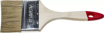 Кисть плоская STAYER &quot;UNIVERSAL-STANDARD&quot;, светлая натуральная щетина, деревянная ручка, 75мм 0101-075 купить в Перми